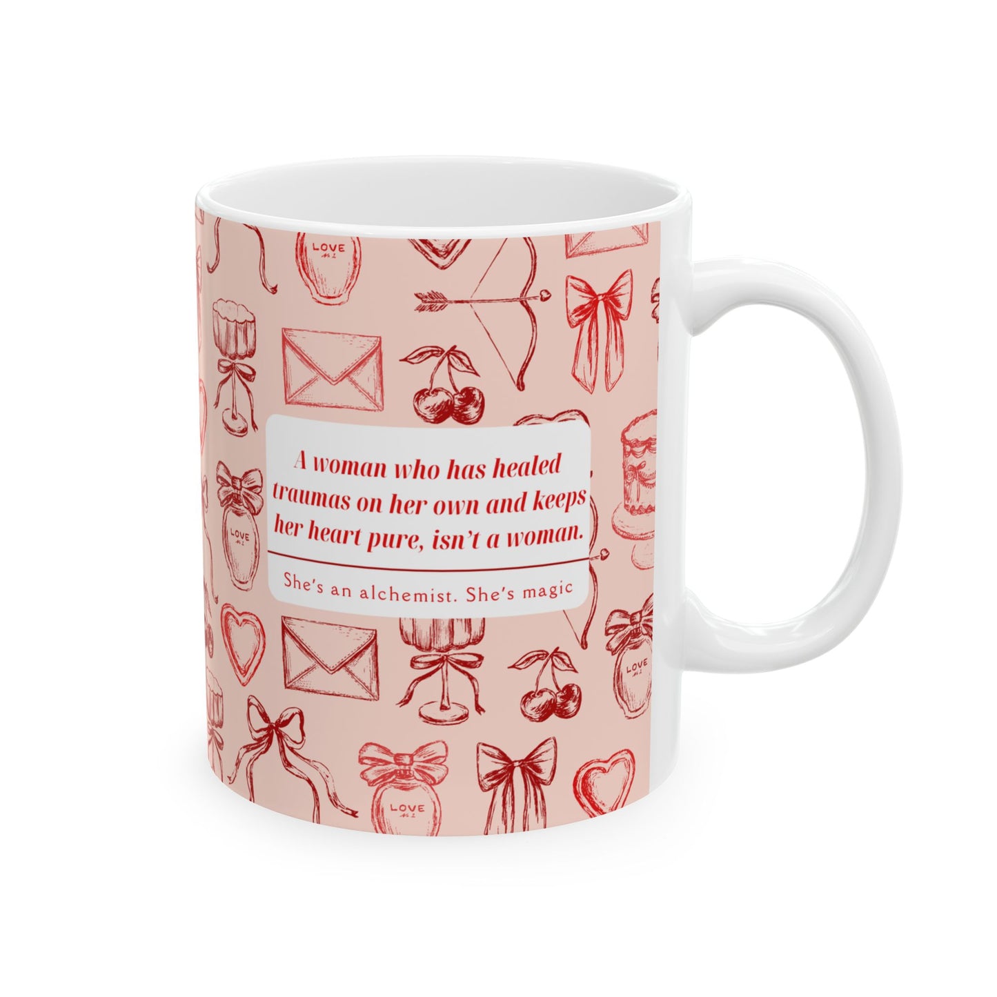 Magic Alchemist Ceramic Mug, Inspirational Healing Coffee Cup, Trauma Recovery Gift, Empowerment Tea Mug, Positive Vibes Drinkware