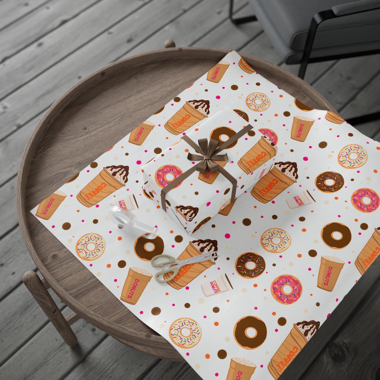 Dunkin Lovers gift wrap Wrapping Papers | Coffee Donut Pattern