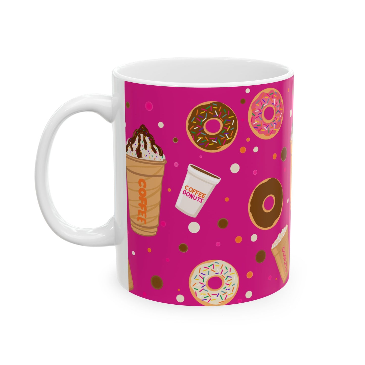 Coffee Lover Mug, Dunkin Donuts Fans Tea Cup, Ceramic Coffee Cup, Kitchen Drinkware Gift, Beverage Lover Present, Morning Routine Mug