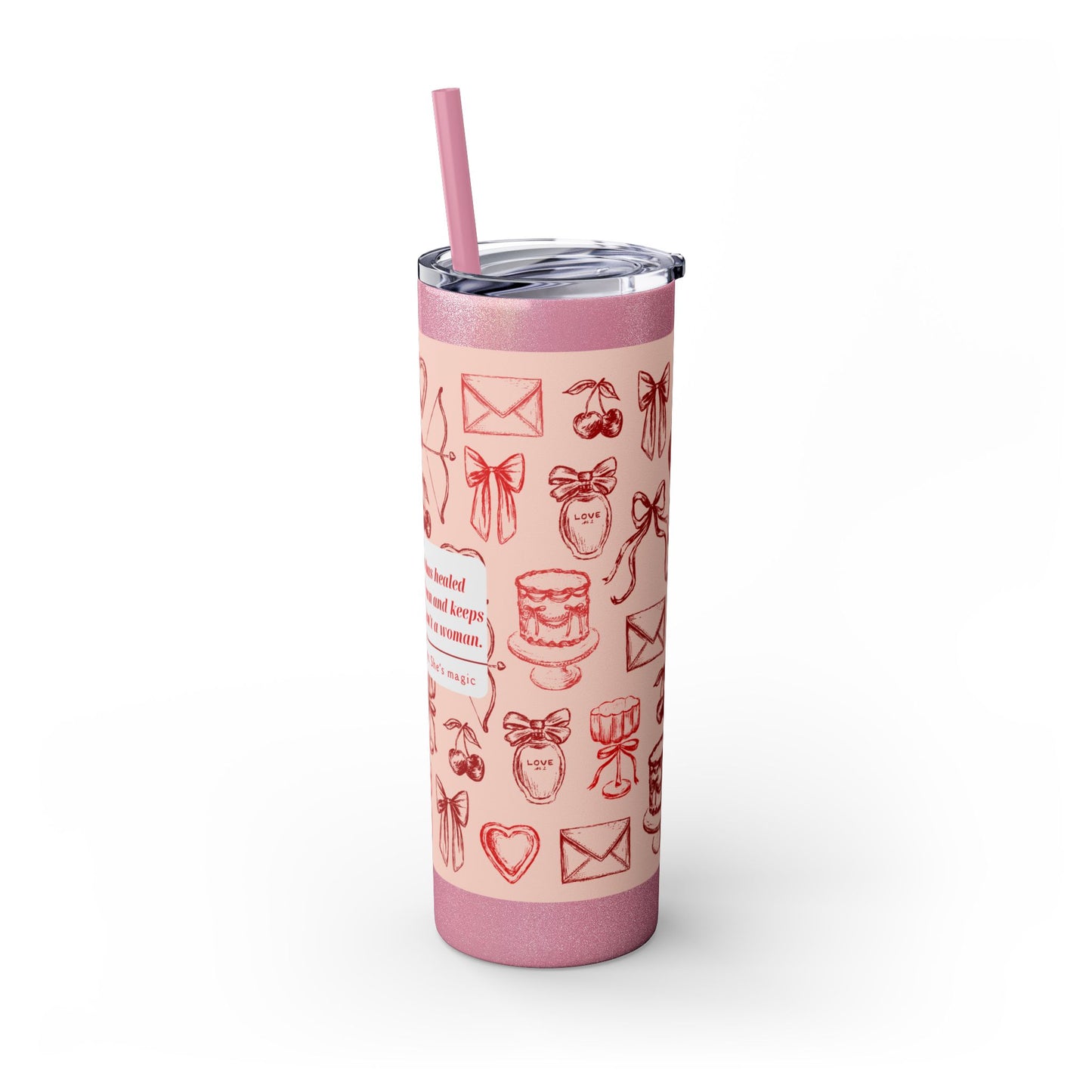 She's Magic Skinny Tumbler with Straw, 20oz