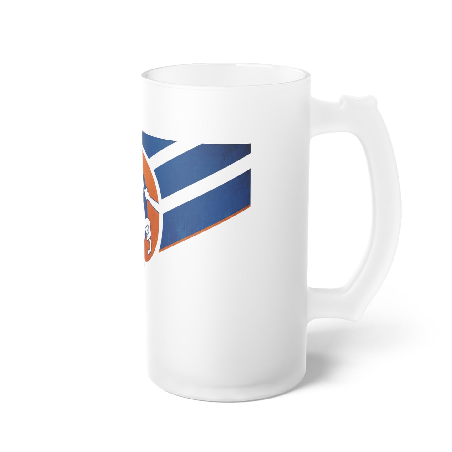 Bronco Frosted Glass Beer Mug