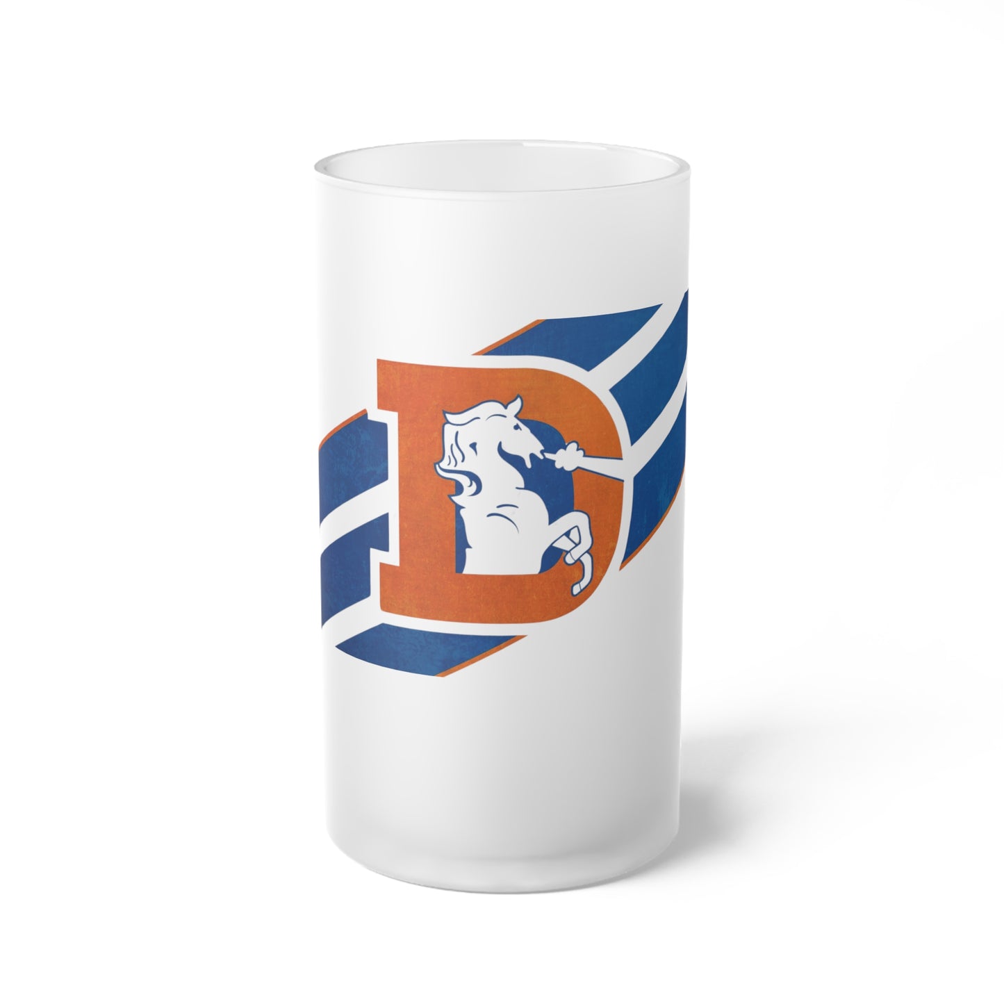 Bronco Frosted Glass Beer Mug