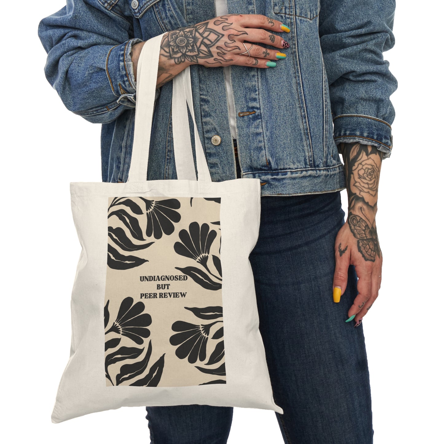 Tote Bag, Undiagnosed but Peer Reviewed, Book Lover Gift, Bookish Tote, Librarian Gift, Literary Tote, Eco-Friendly Bag