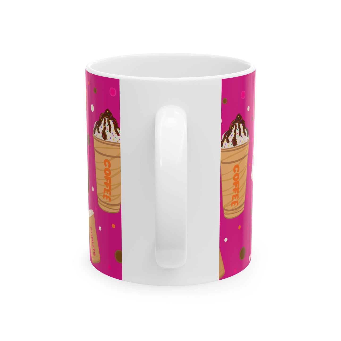 Coffee Lover Mug, Dunkin Donuts Fans Tea Cup, Ceramic Coffee Cup, Kitchen Drinkware Gift, Beverage Lover Present, Morning Routine Mug