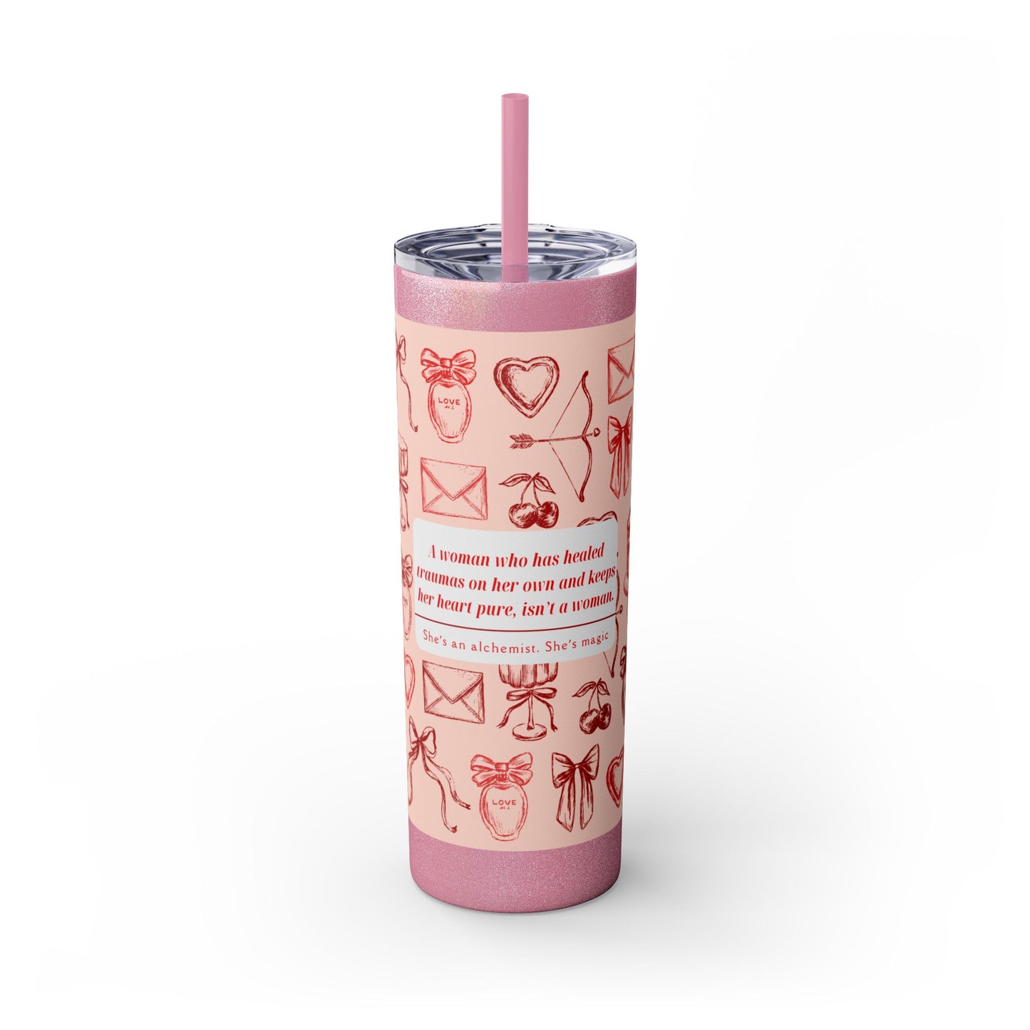 She's Magic Skinny Tumbler with Straw, 20oz