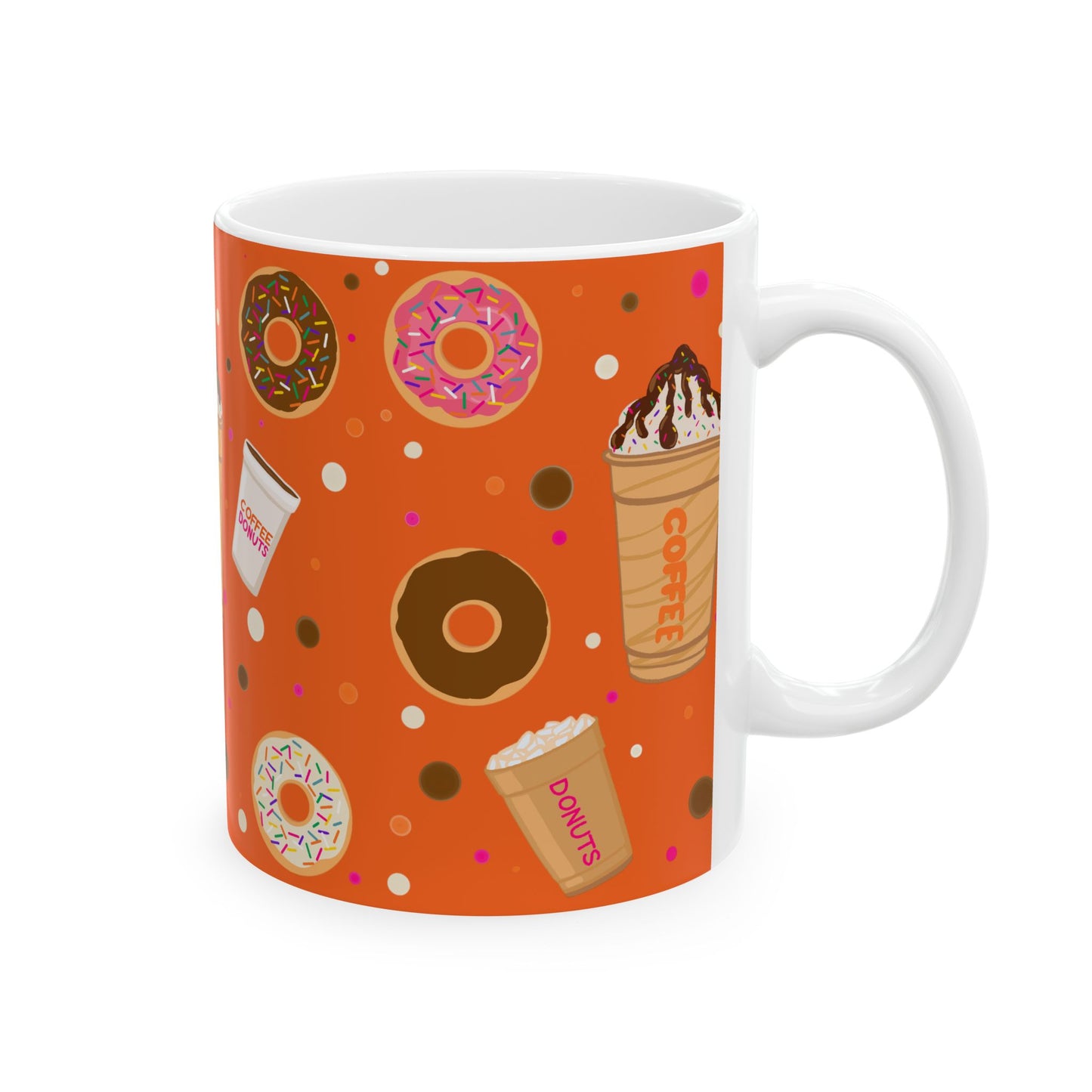 Coffee Lover Mug, Dunkin Donuts Fans Tea Cup, Ceramic Coffee Cup, Kitchen Drinkware Gift, Beverage Lover Present, Morning Routine Mug