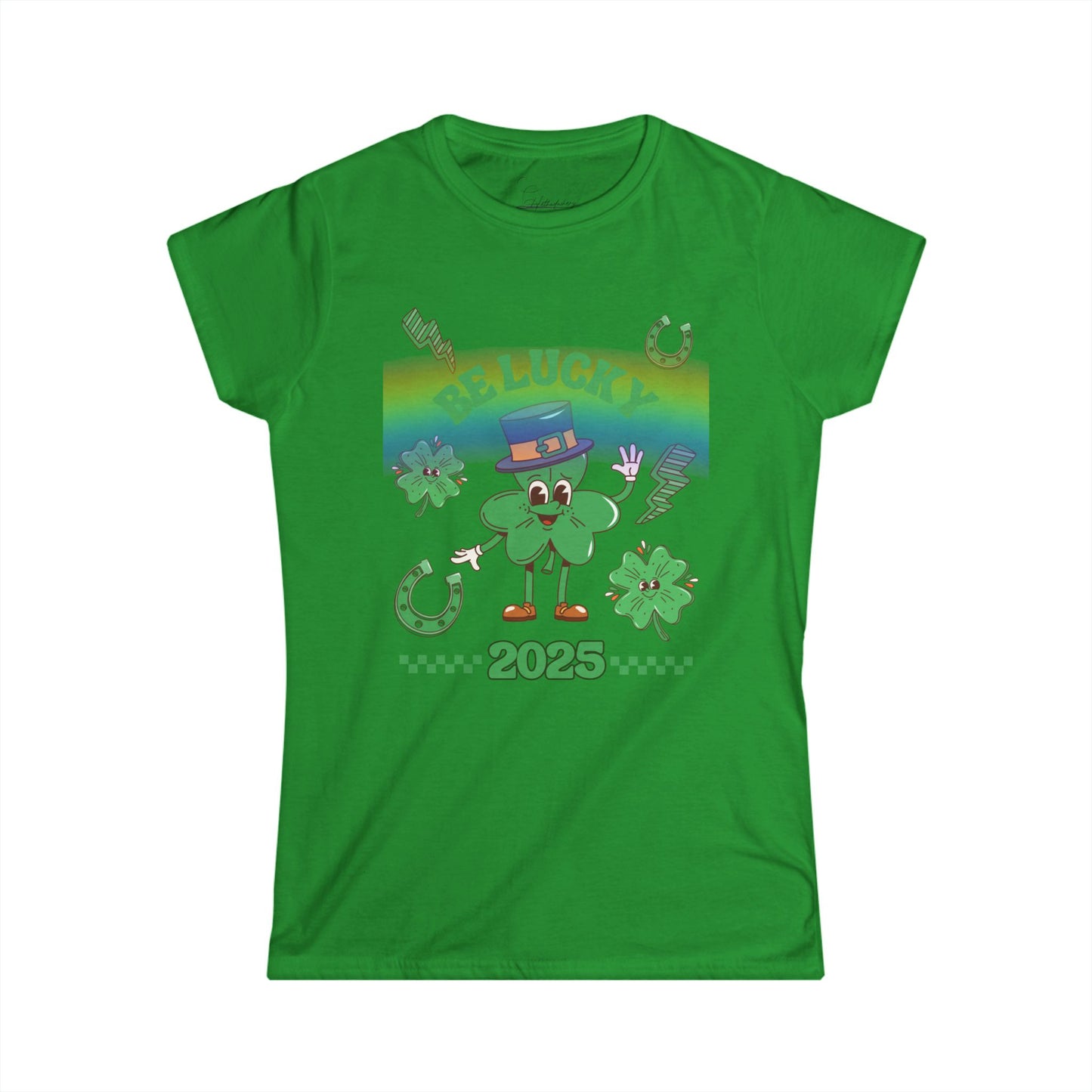 St Patrick's Day 2025 Lucky Charms Women's T-Shirt, Tee, St Paddy's Day Shirt, Irish Lucky Charm Top, Green Clover Tee