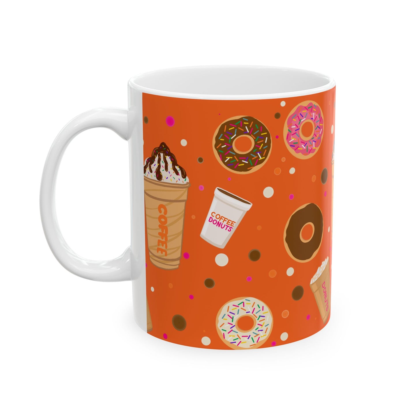 Coffee Lover Mug, Dunkin Donuts Fans Tea Cup, Ceramic Coffee Cup, Kitchen Drinkware Gift, Beverage Lover Present, Morning Routine Mug