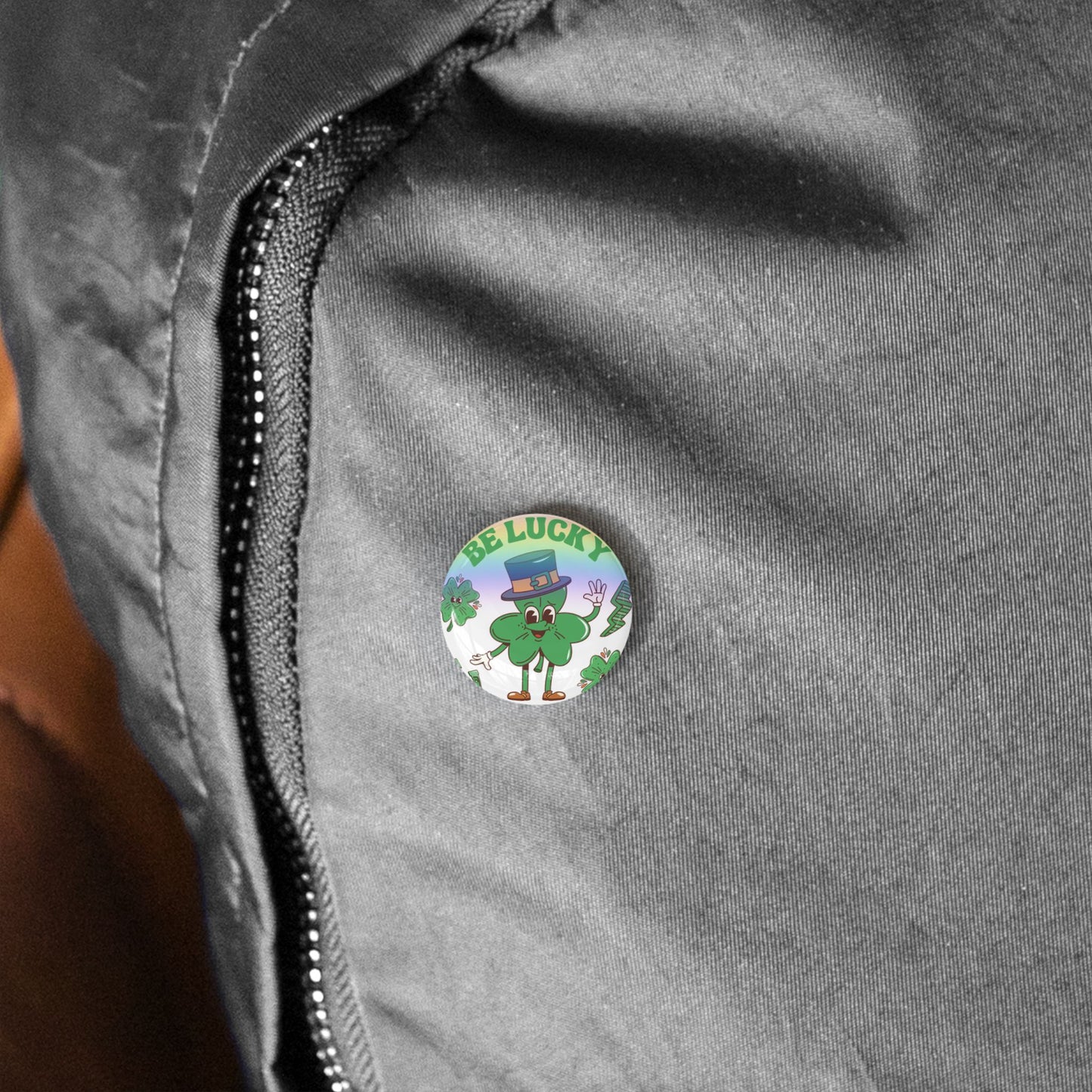 Round Pins, St Patrick's Day 2025 Lucky Charms, Irish Themed Badge, Clover Lapel Pin, Shamrock Brooch, Festive Pinback Buttons, Good Luck