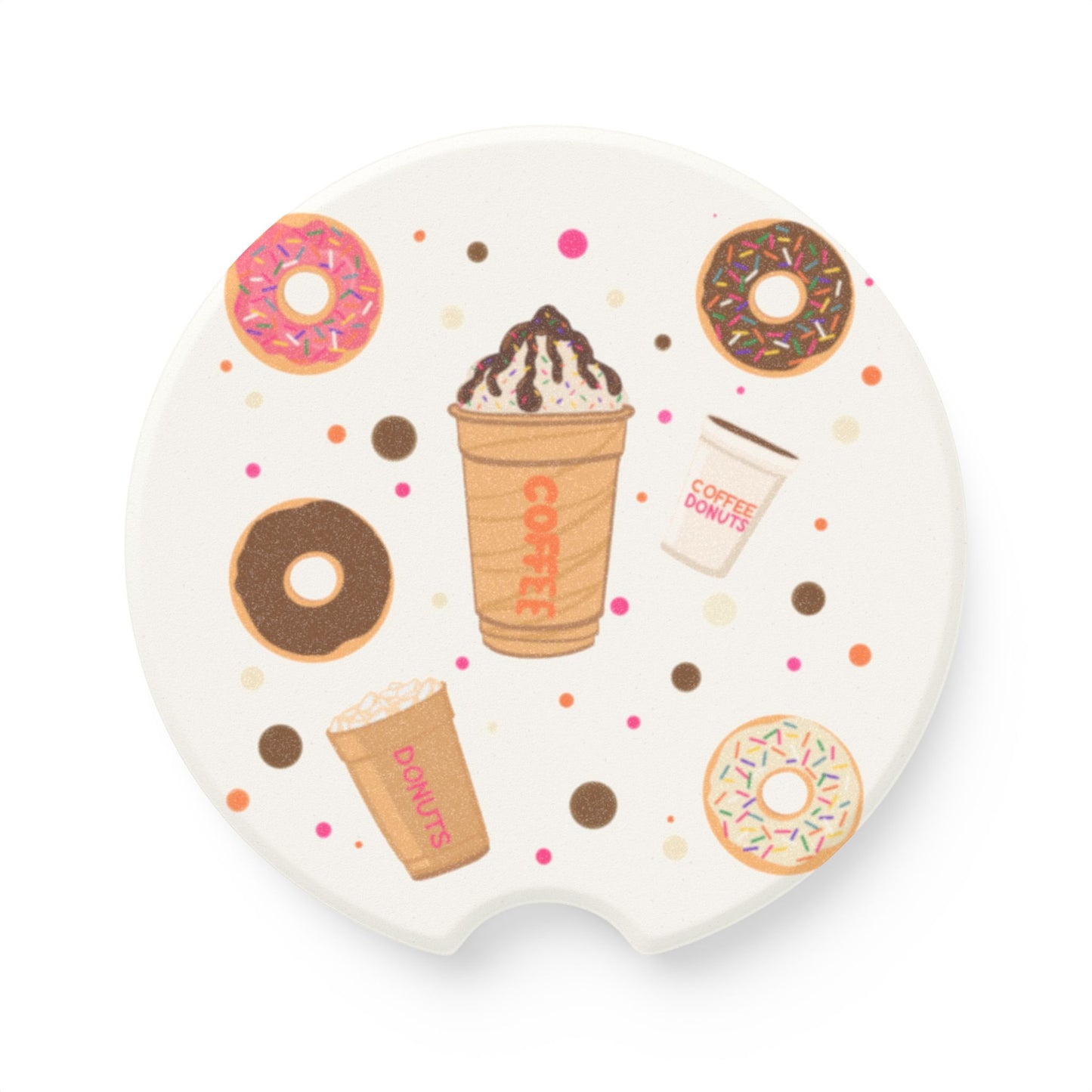 Car Coasters, Dunkin Lovers Drink Holder, Cup Holder Coasters, Coffee Car Accessories, Set of 2 Coasters, Auto Accessories