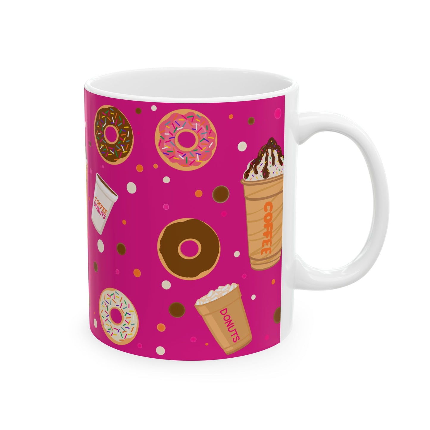 Coffee Lover Mug, Dunkin Donuts Fans Tea Cup, Ceramic Coffee Cup, Kitchen Drinkware Gift, Beverage Lover Present, Morning Routine Mug