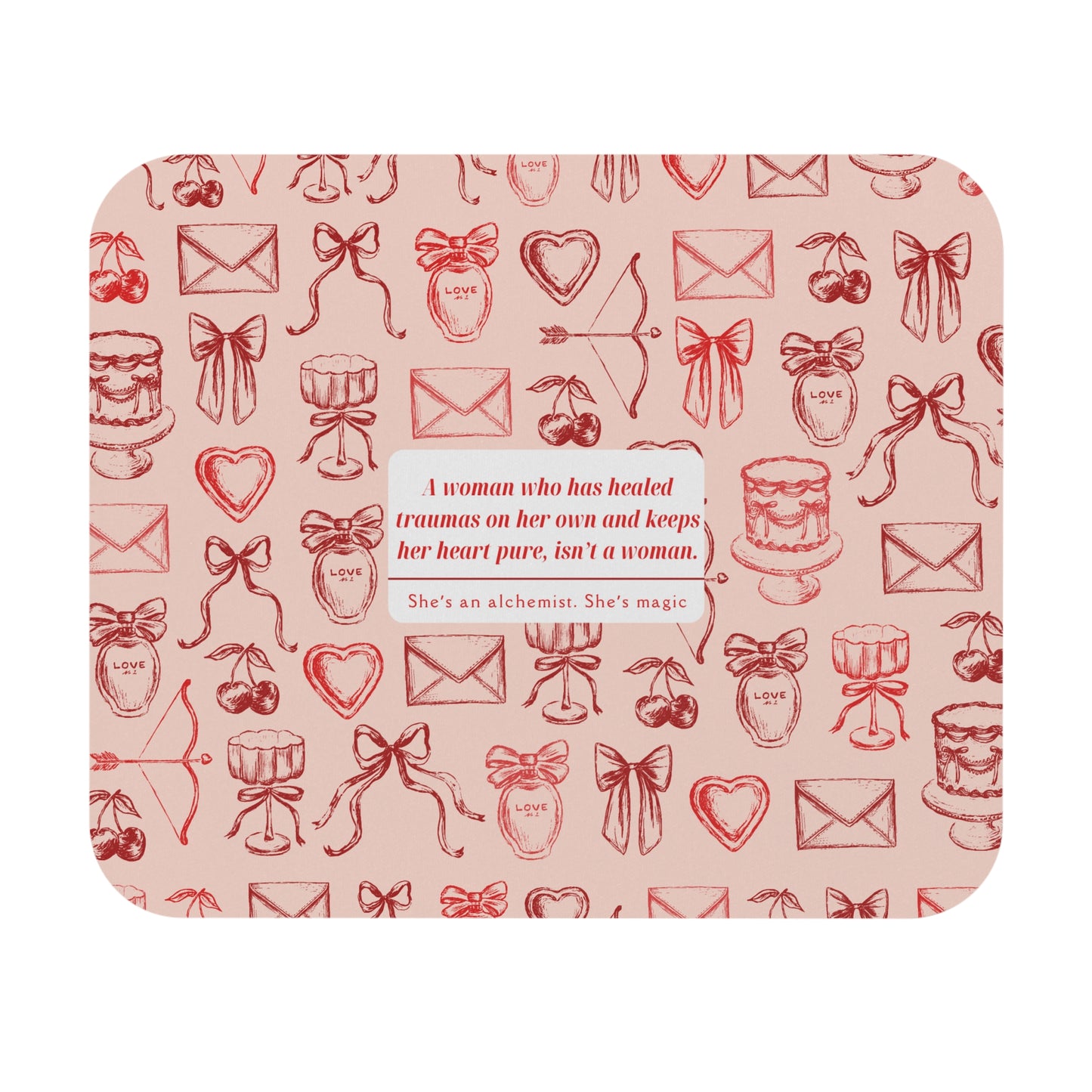 Alchemy Healing Inspirational Mouse Pad, She's Magic Rectangle Mat Gift Desk Decor, Trauma Recovery Office Supplies, Witchcraft Art Desk