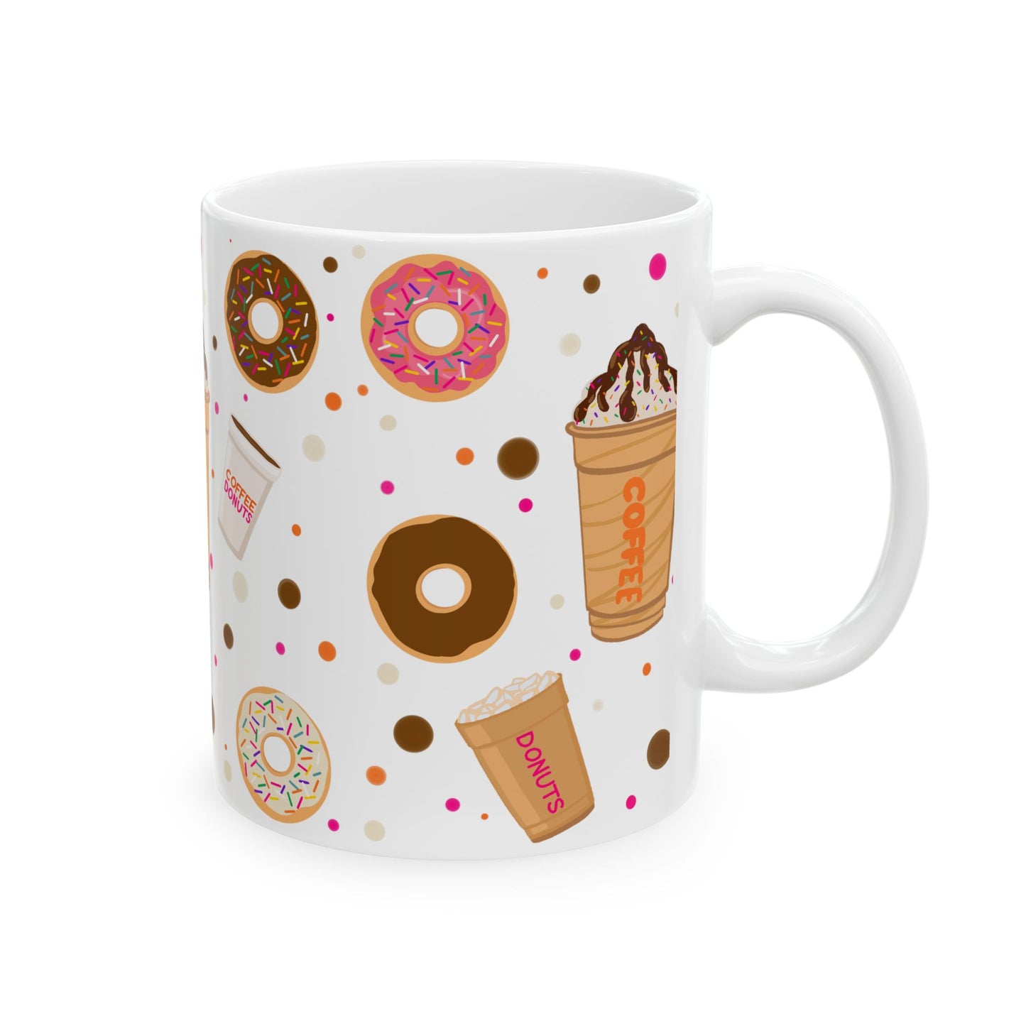 Coffee Lover Mug, Dunkin Donuts Fans Tea Cup, Ceramic Coffee Cup, Kitchen Drinkware Gift, Beverage Lover Present, Morning Routine Mug