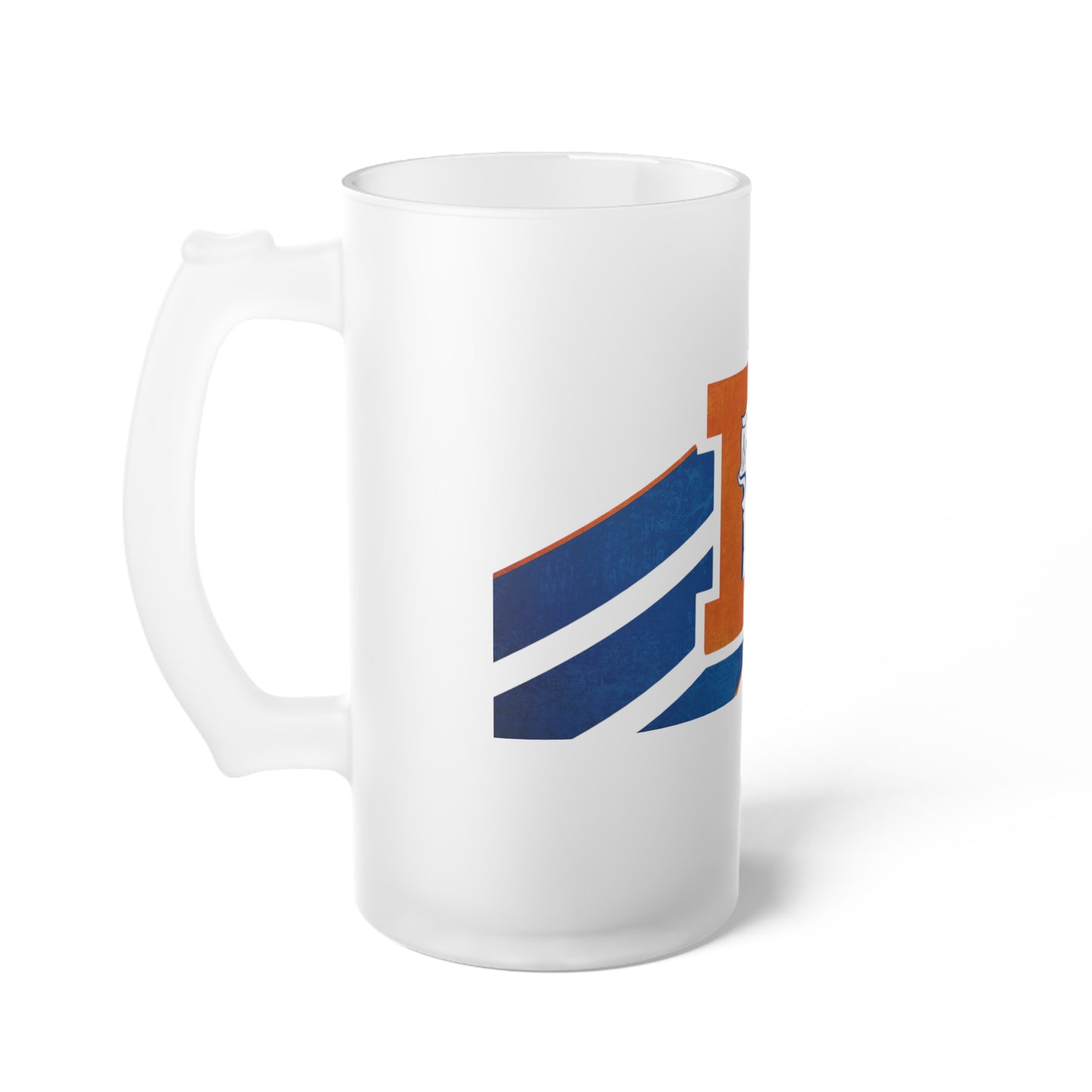Bronco Frosted Glass Beer Mug