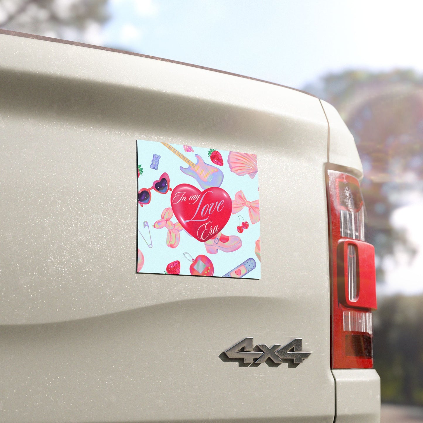 Love Era Car Magnet - Romantic Magnetic Decal for Vehicle, Heartfelt Affection Auto Decoration, Relationship Gift, Valentine's Day