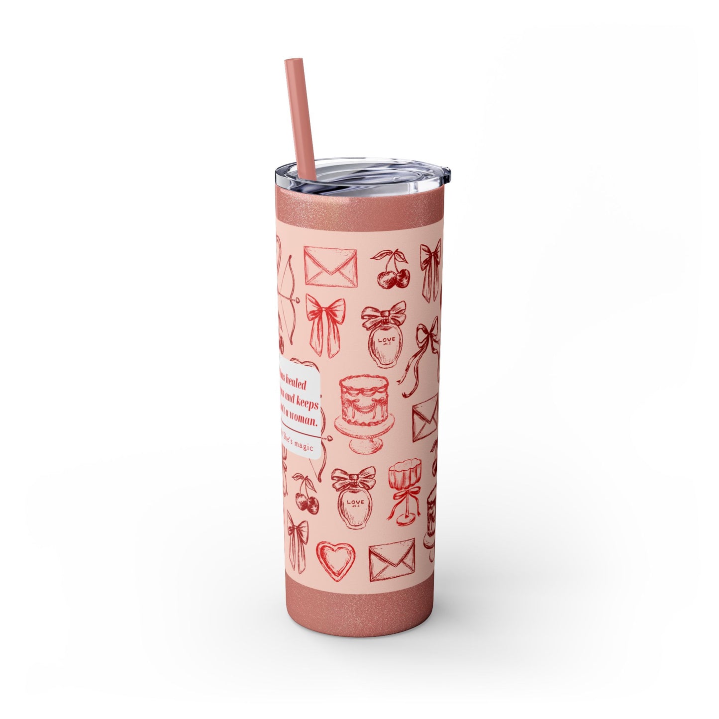 She's Magic Skinny Tumbler with Straw, 20oz