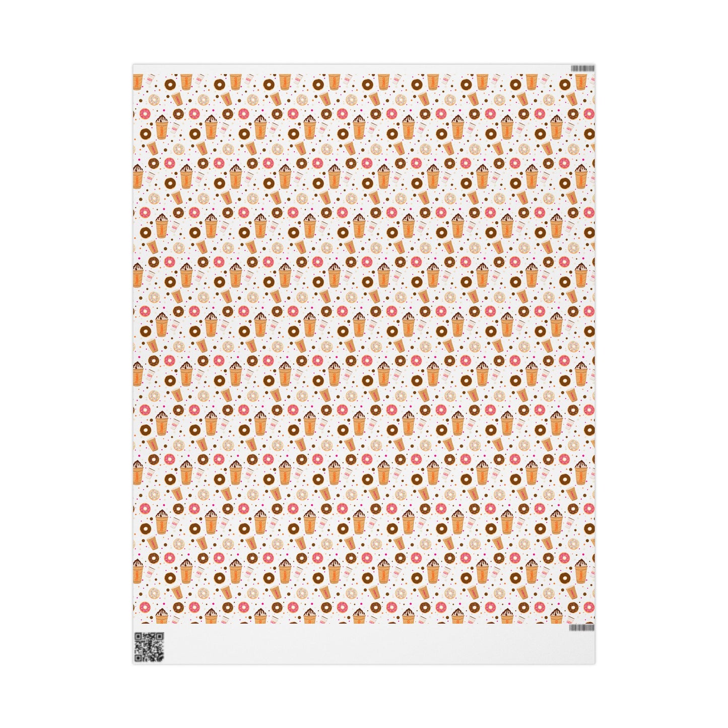 Dunkin Donuts Lover Wrapping Paper | Donut Coffee Pattern Gift Wrap
