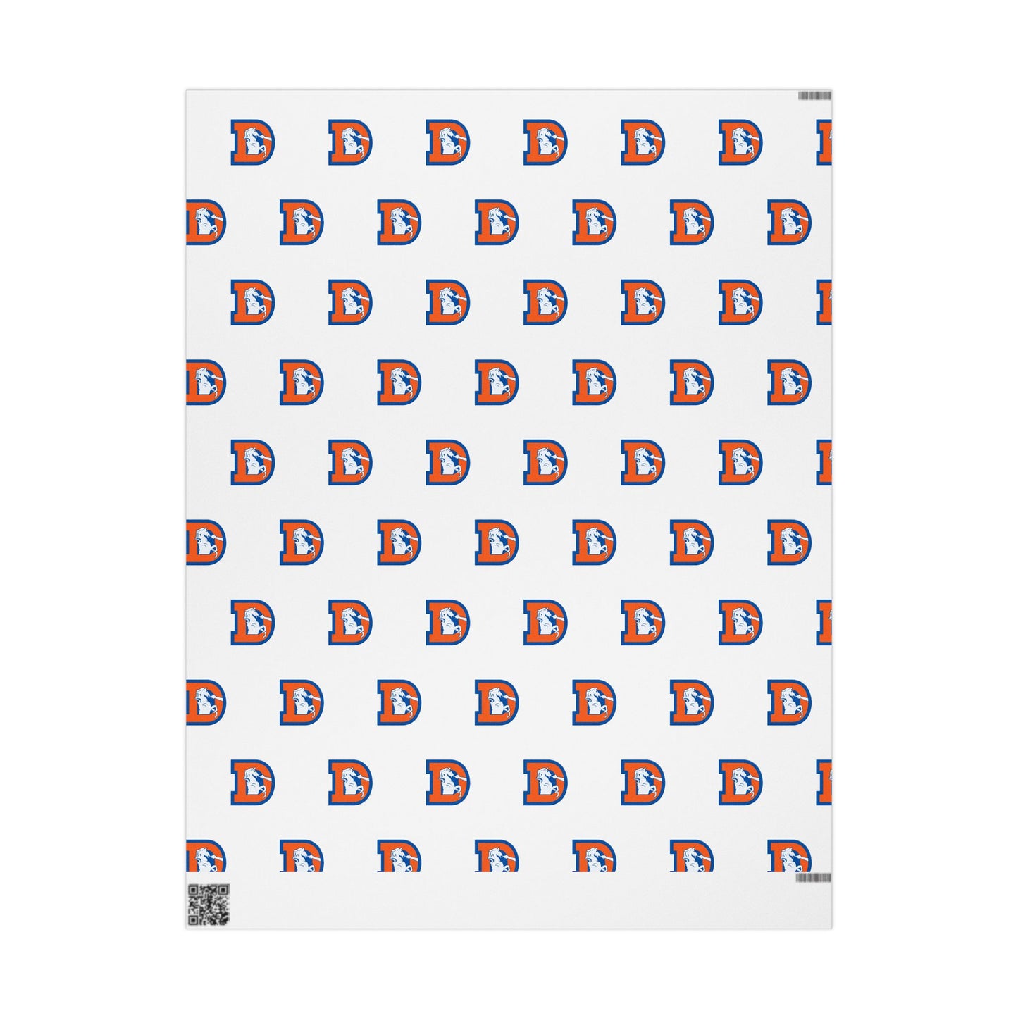 Denver Broncos White logo wrapping paper