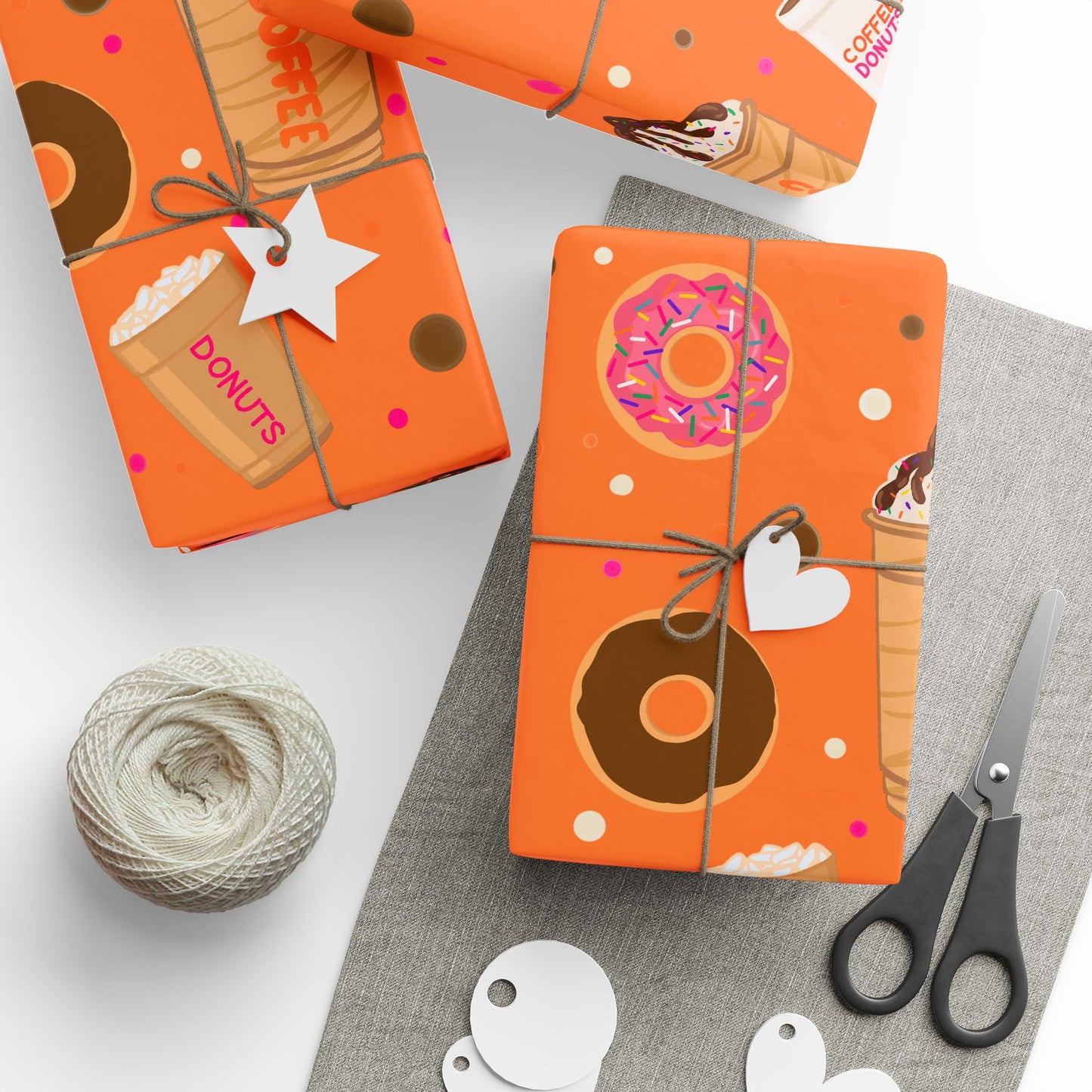 Dunkin Lovers gift wrap Wrapping Papers | Coffee Donut Pattern