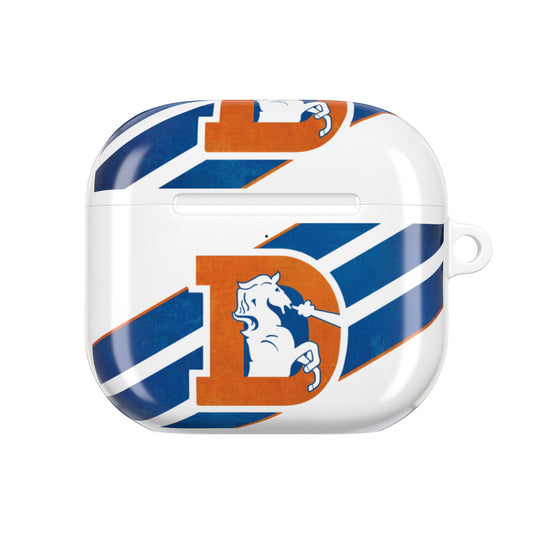 Denver Broncos Retro Stripe AirPod Case | Vintage NFL Logo