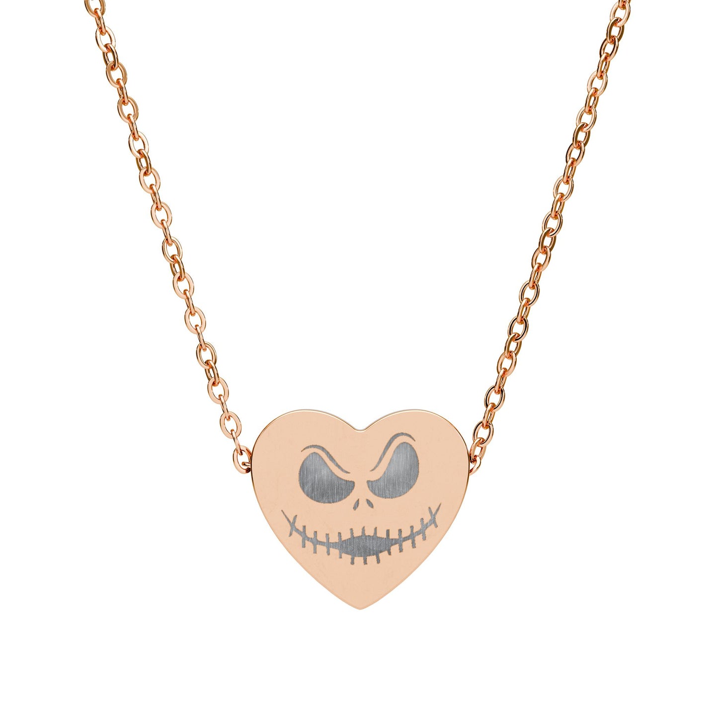 Jack's Smile Heart Necklace, Engraved Name Pendant