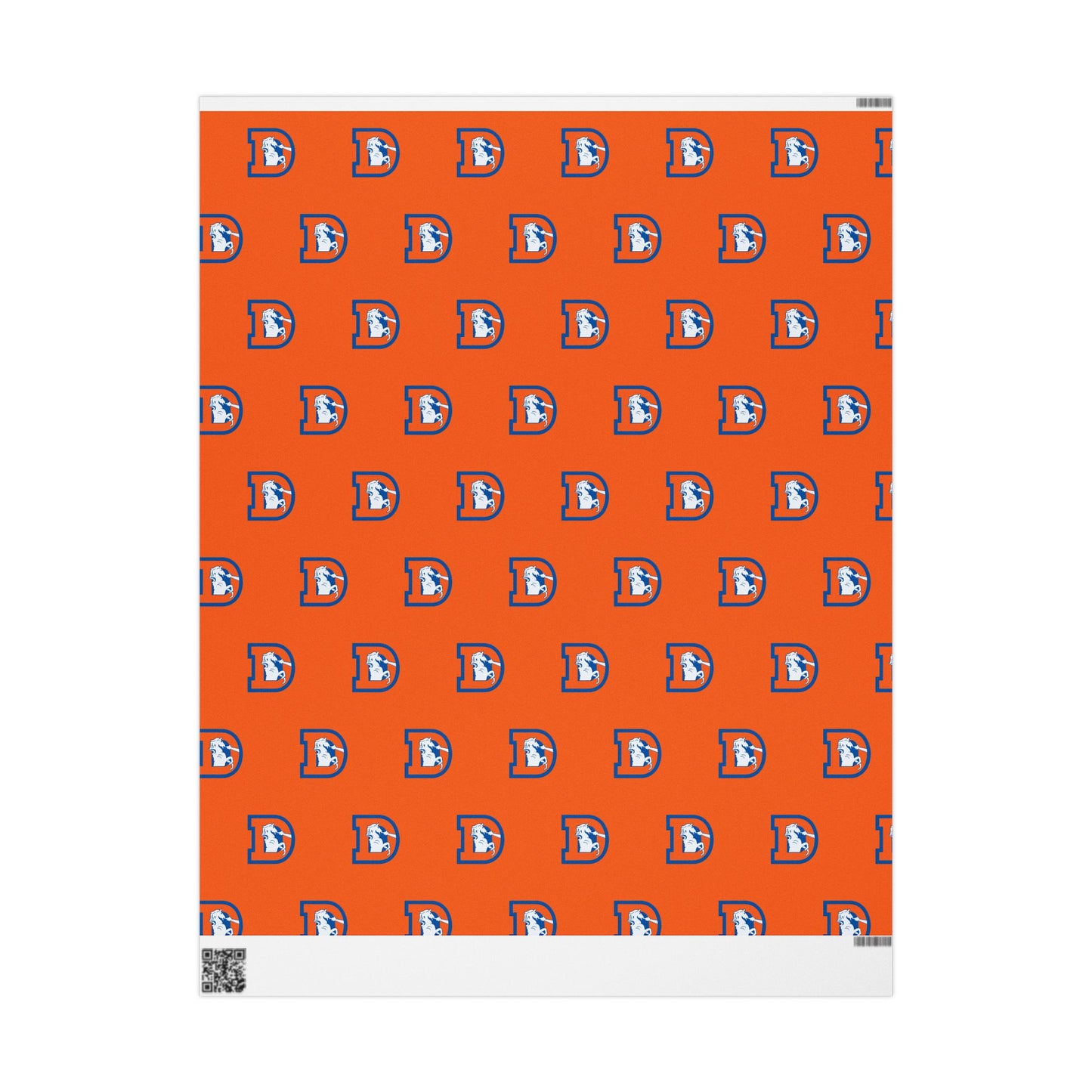 Denver Broncos Orange logo wrapping paper