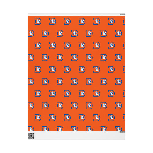Denver Broncos Orange logo wrapping paper
