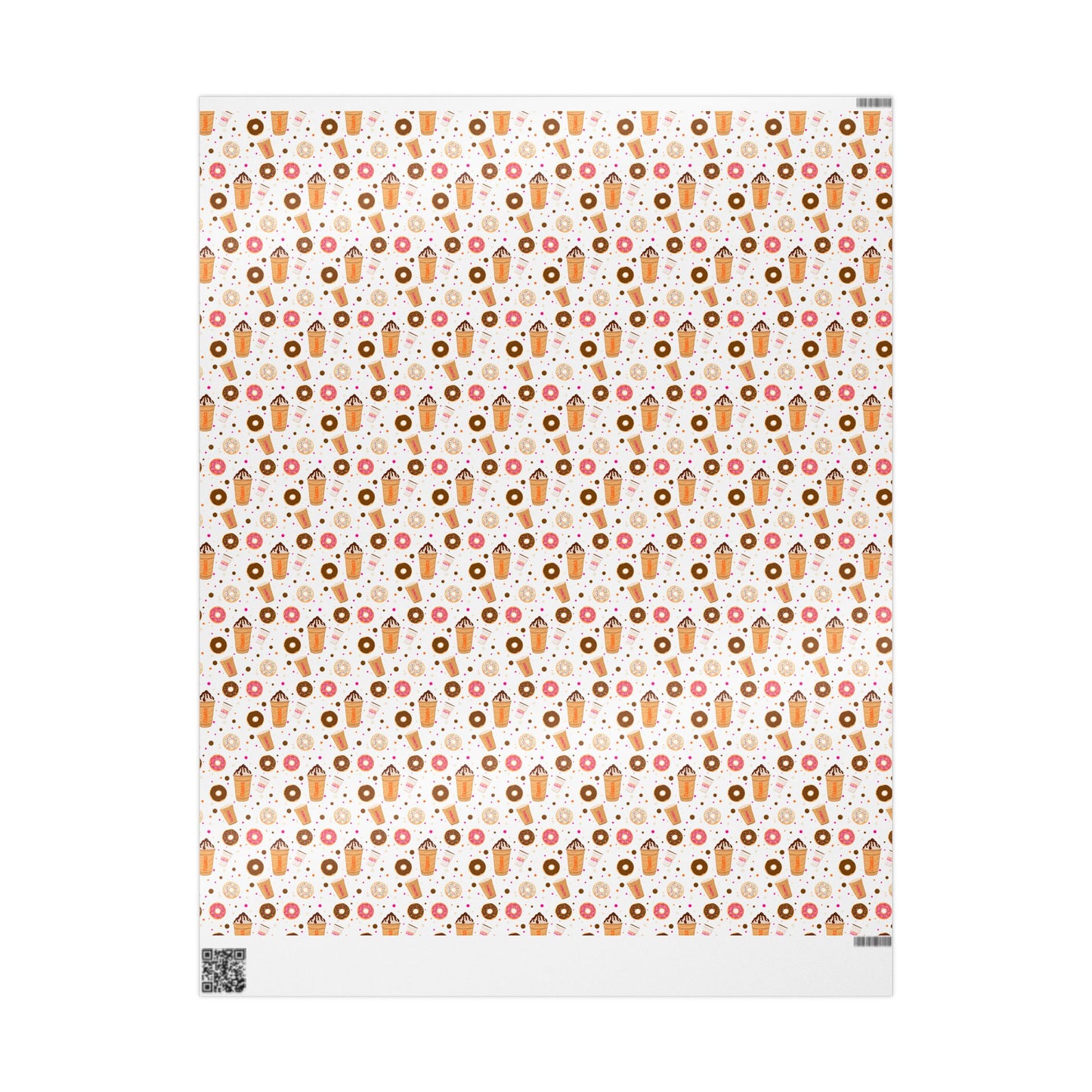 Dunkin Donuts Lover Wrapping Paper | Donut Coffee Pattern Gift Wrap