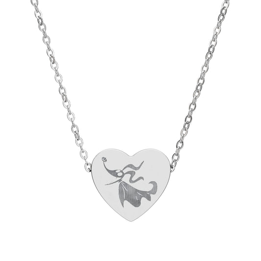 Zero the Dog Heart Necklace, Engraved Pendant | Personalized Pet Memorial