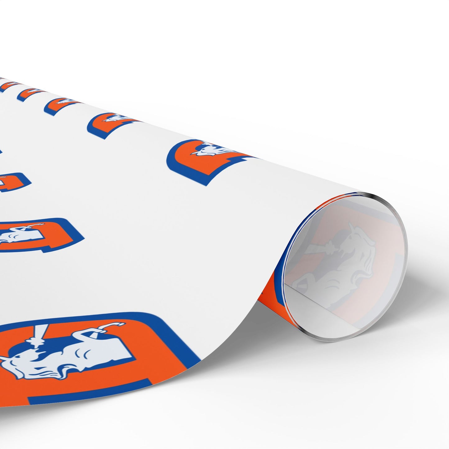Denver Broncos White logo wrapping paper