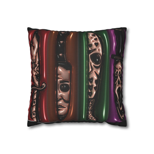 Horror Movie Pillowcase, Stephen King inspired Home Decor, Spun Polyester Square Pillow case, Gift for Movie Buff, Halloween Decor, King of
