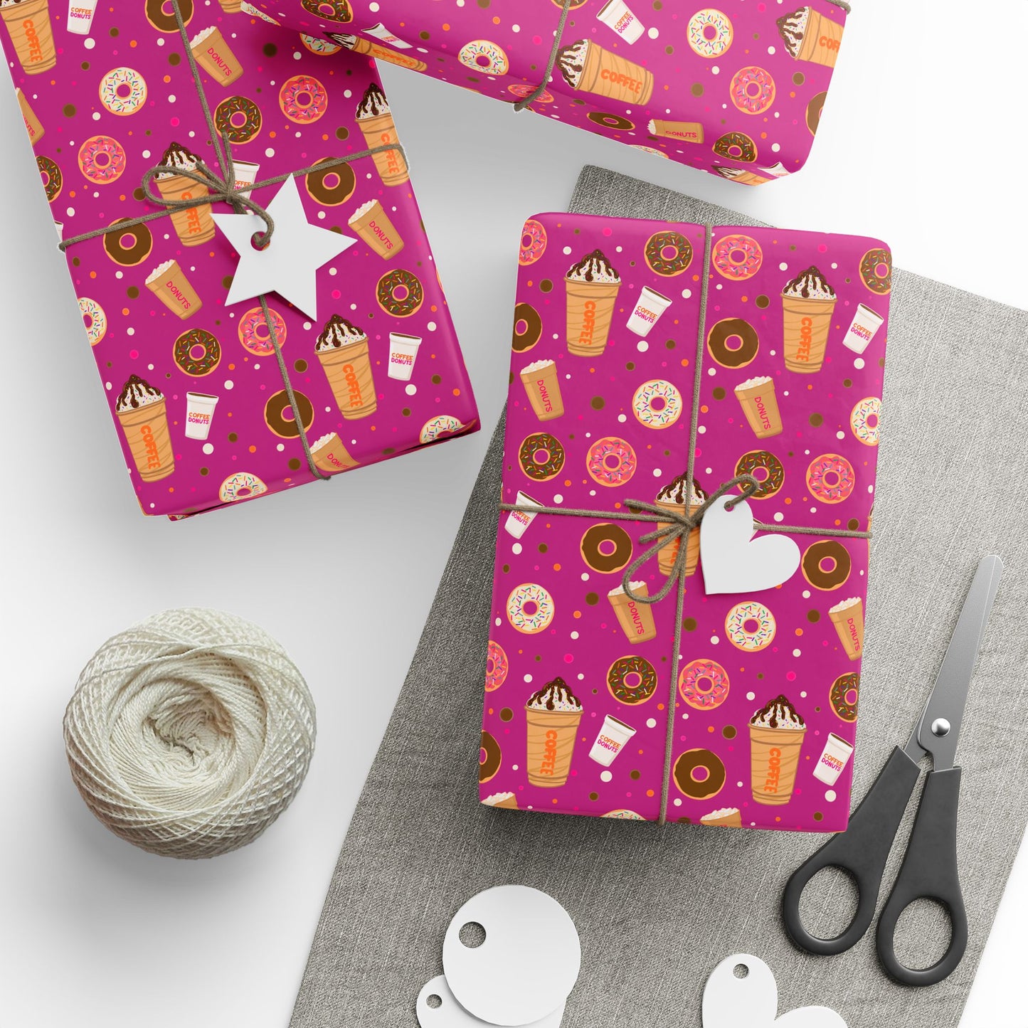 Copy of Dunkin Donuts Lover Wrapping Paper | Donut Coffee Pattern Gift Wrap
