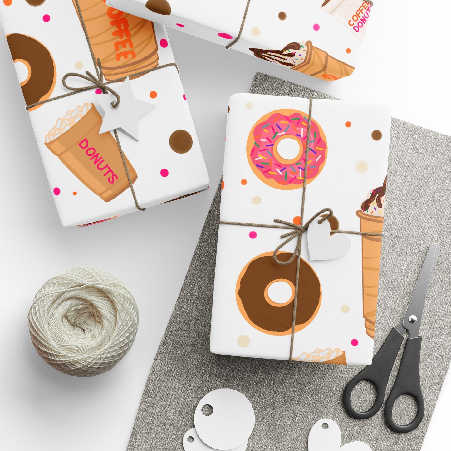 Dunkin Lovers gift wrap Wrapping Papers | Coffee Donut Pattern