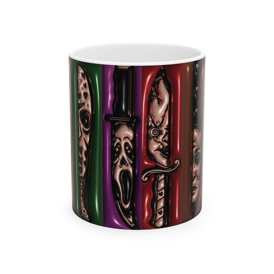 Horror Movie Kings Ceramic Mug, Gifts for Movie Lovers, Halloween Mug, Scary Movie Fan Gift, Pop Culture Coffee Cup
