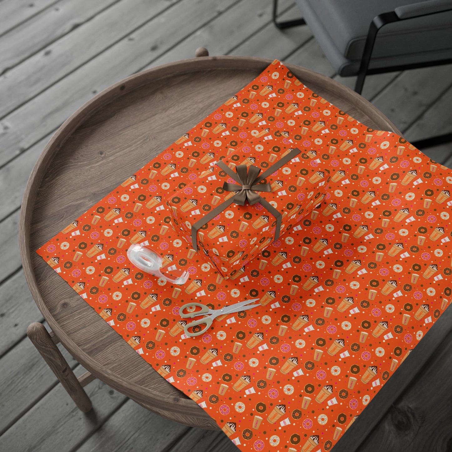 Copy of Copy of Dunkin Donuts Lover Wrapping Paper | Donut Coffee Pattern Gift Wrap