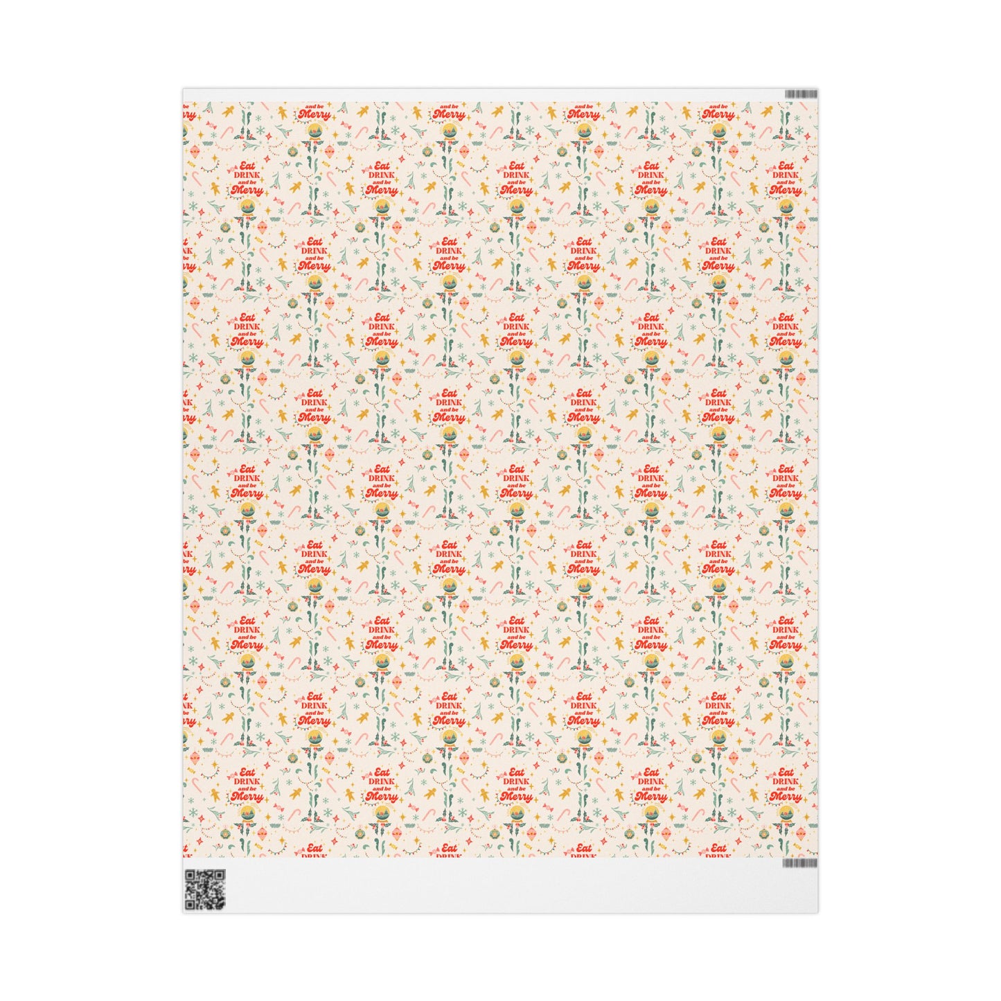 Eat Drink and Be Merry Wrapping Papers | Holiday Christmas Wrapping Paper