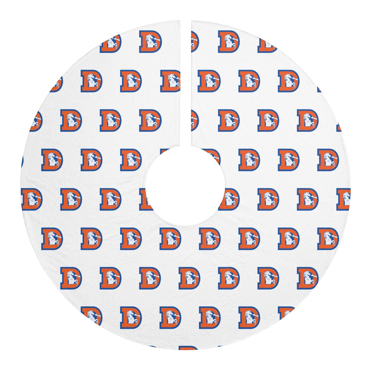 Denver Broncos Logo Christmas Tree Skirt