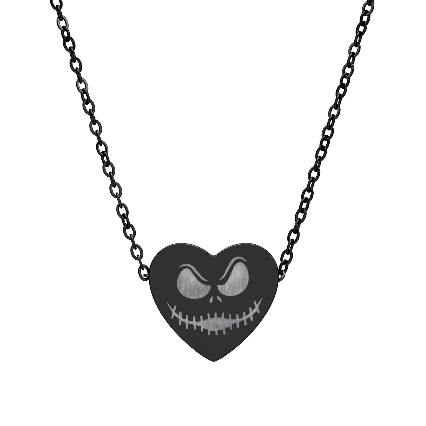 Jack's Smile Heart Necklace, Engraved Name Pendant