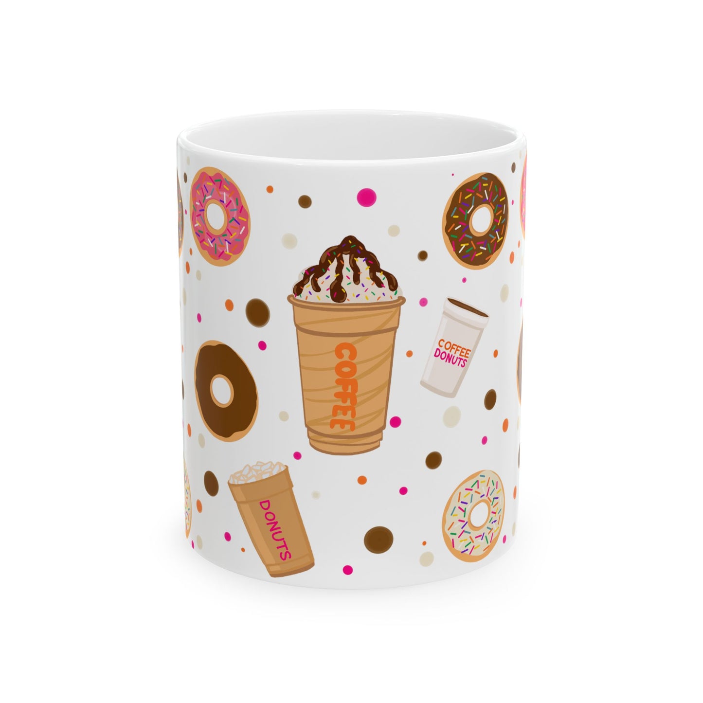 Coffee Lover Mug, Dunkin Donuts Fans Tea Cup, Ceramic Coffee Cup, Kitchen Drinkware Gift, Beverage Lover Present, Morning Routine Mug