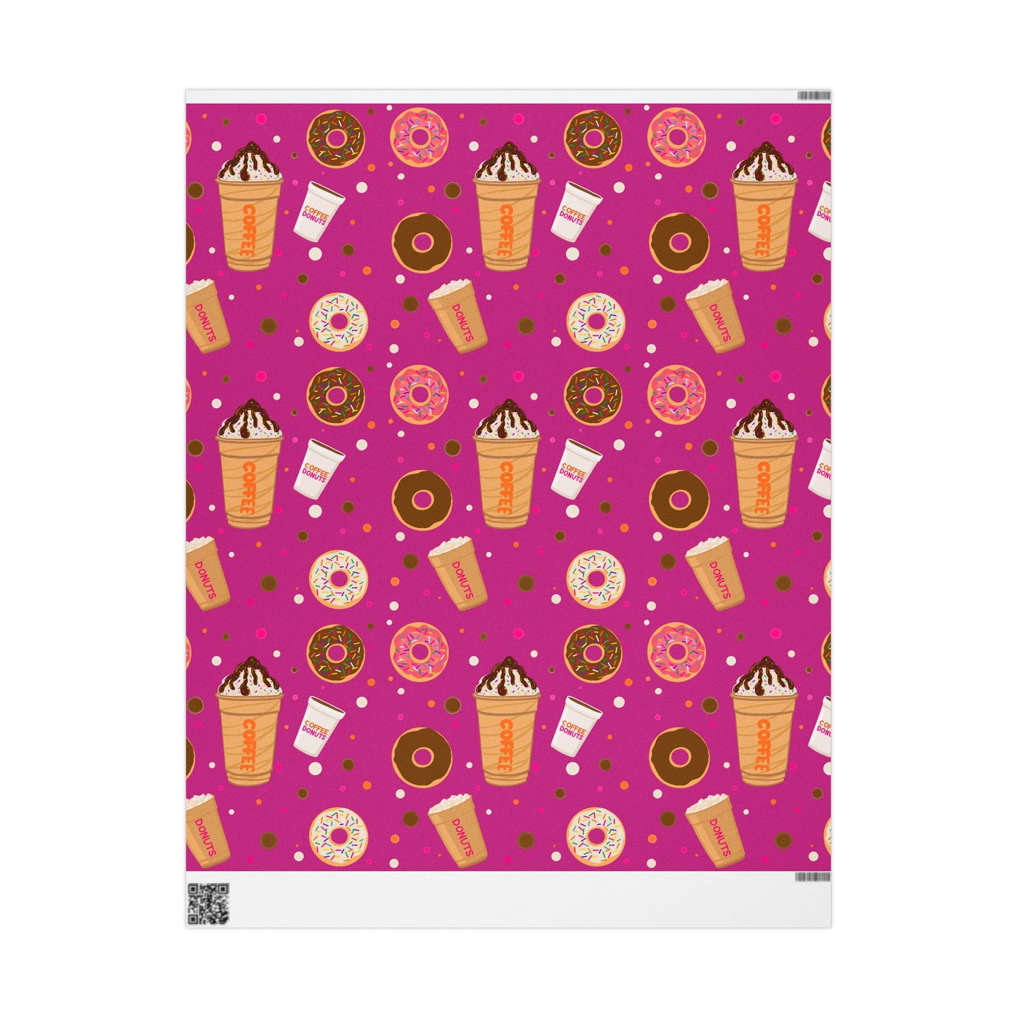 Dunkin Lovers gift wrap Wrapping Papers | Coffee Donut Pattern