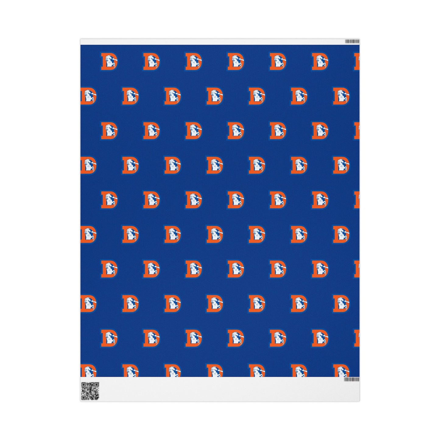 Denver Broncos Navy logo wrapping paper