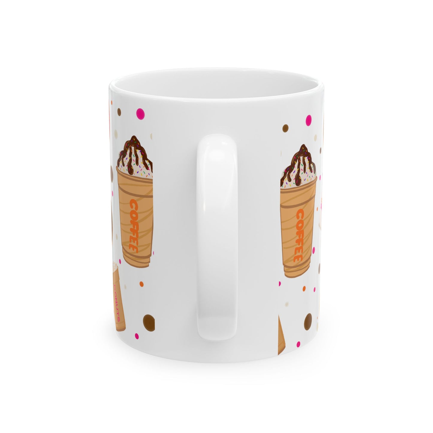 Coffee Lover Mug, Dunkin Donuts Fans Tea Cup, Ceramic Coffee Cup, Kitchen Drinkware Gift, Beverage Lover Present, Morning Routine Mug
