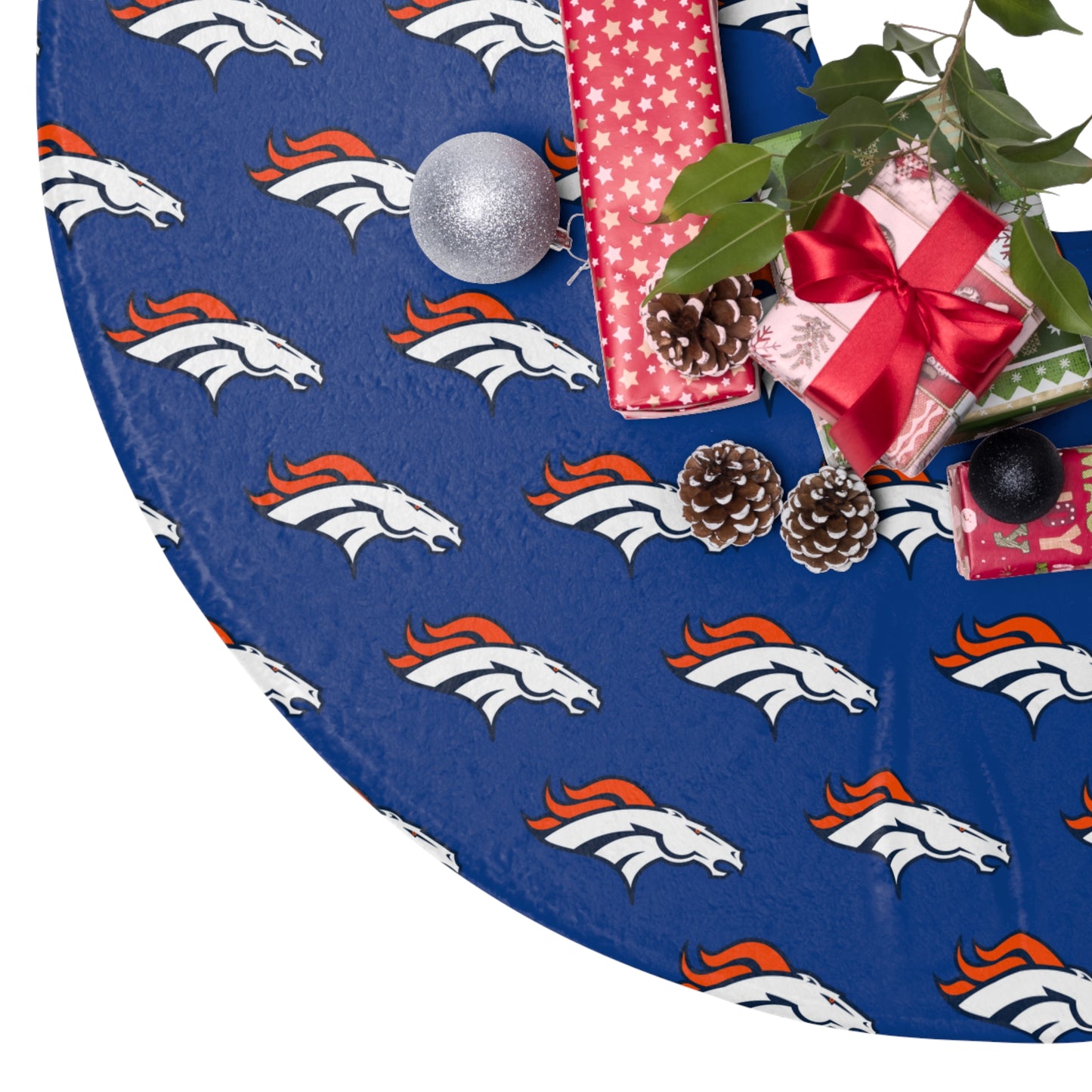 Denver Broncos Logo Christmas Tree Skirt
