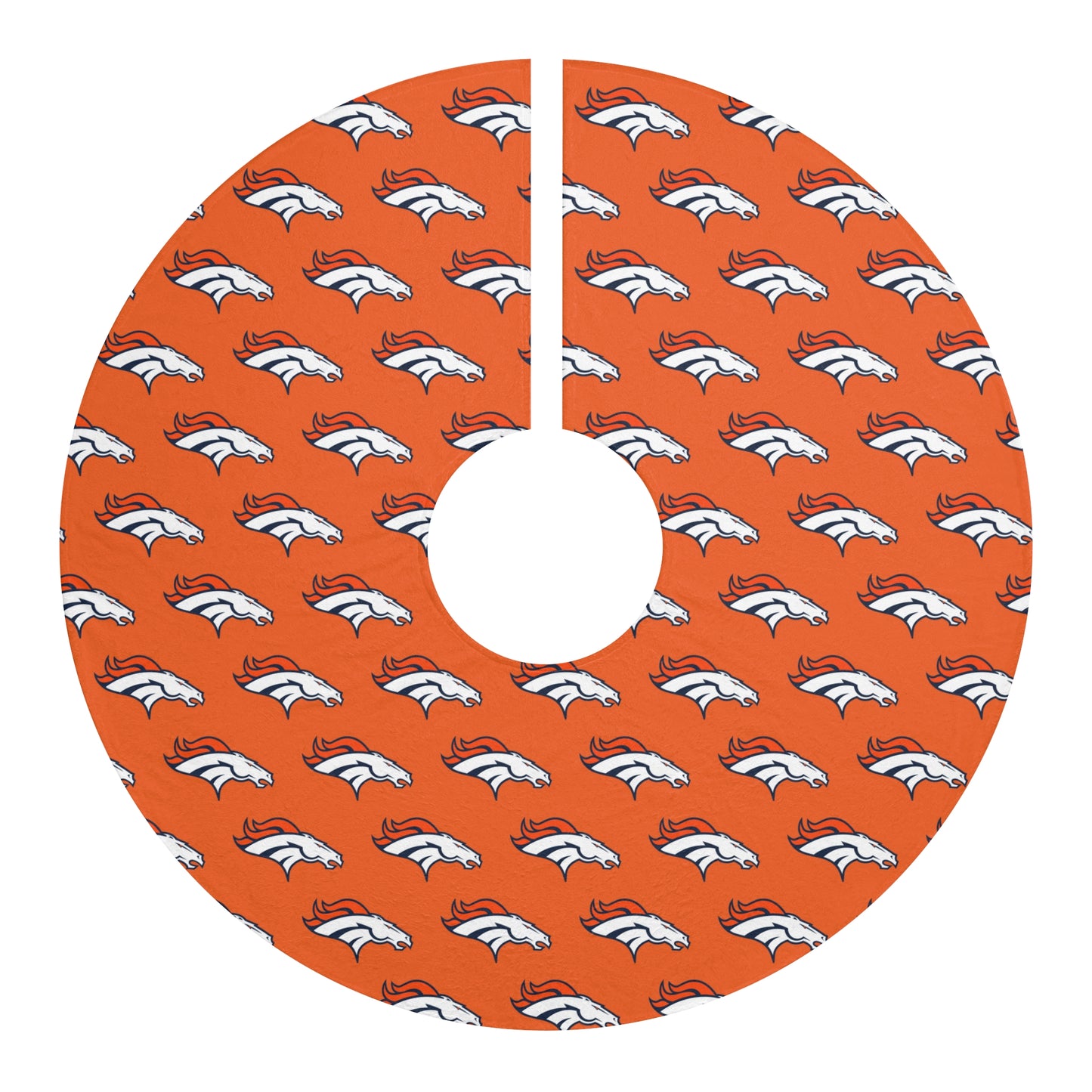 Denver Broncos Logo Christmas Tree Skirt