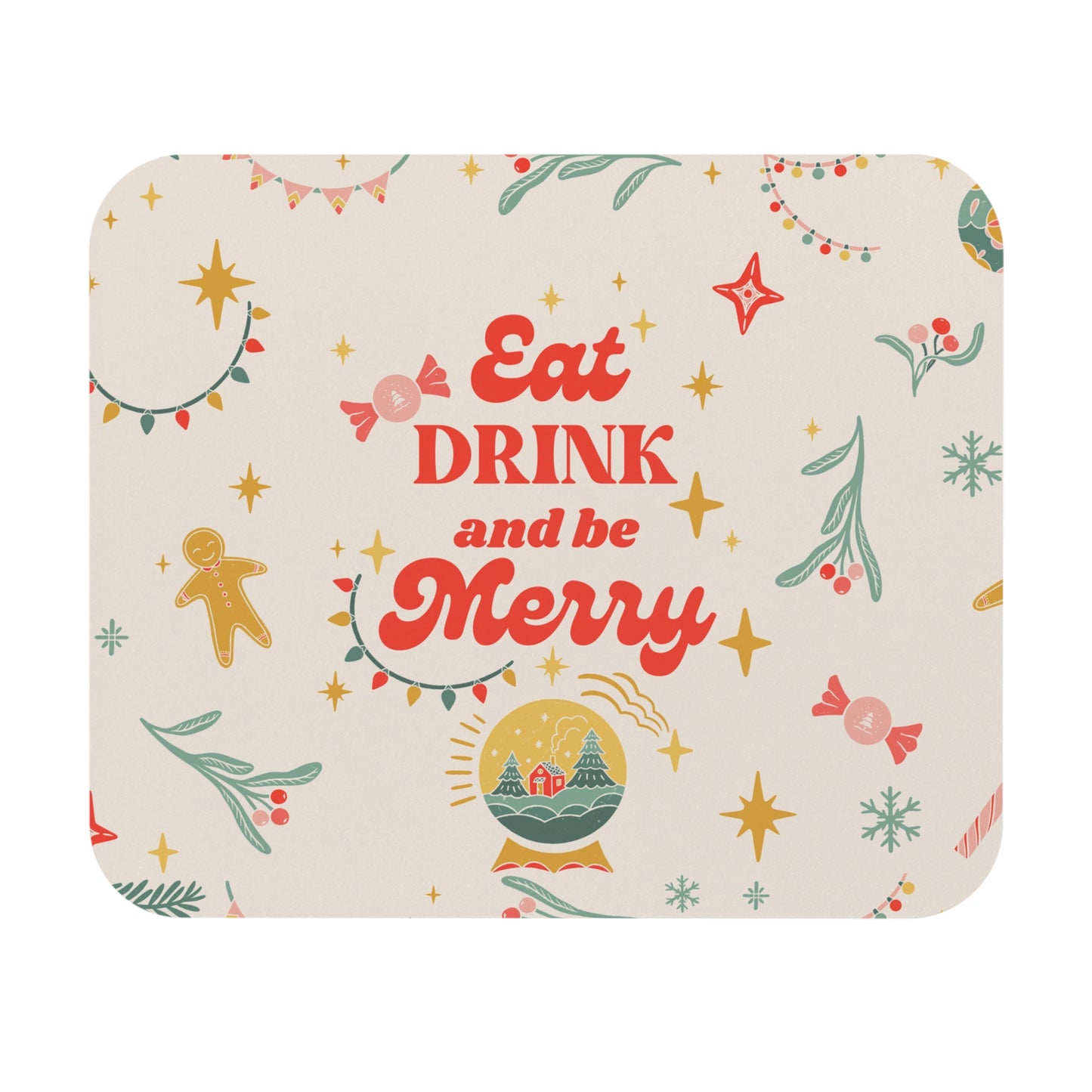 Merry Christmas Mouse Pad | Festive Holiday Desk Mat