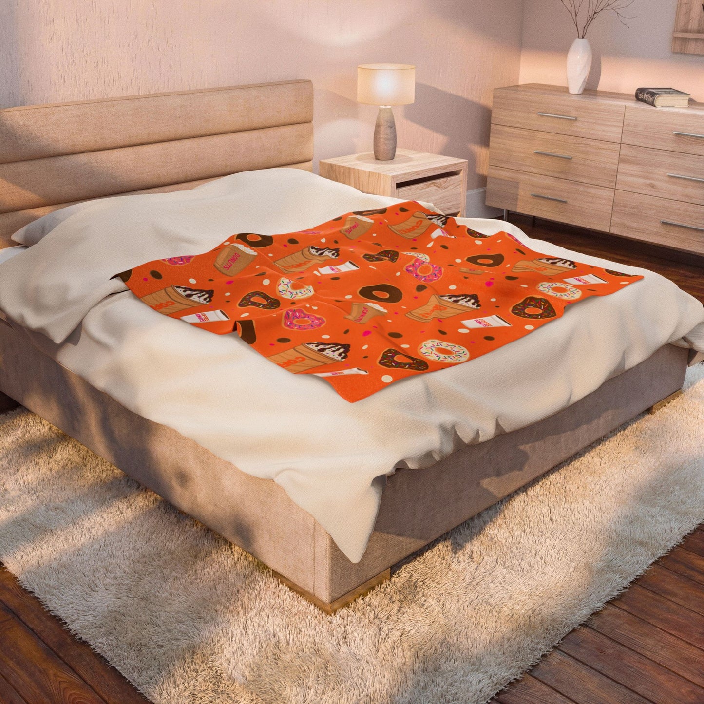 Velveteen Plush Blanket, Dunkin Lovers Dream Throw, Personalize.