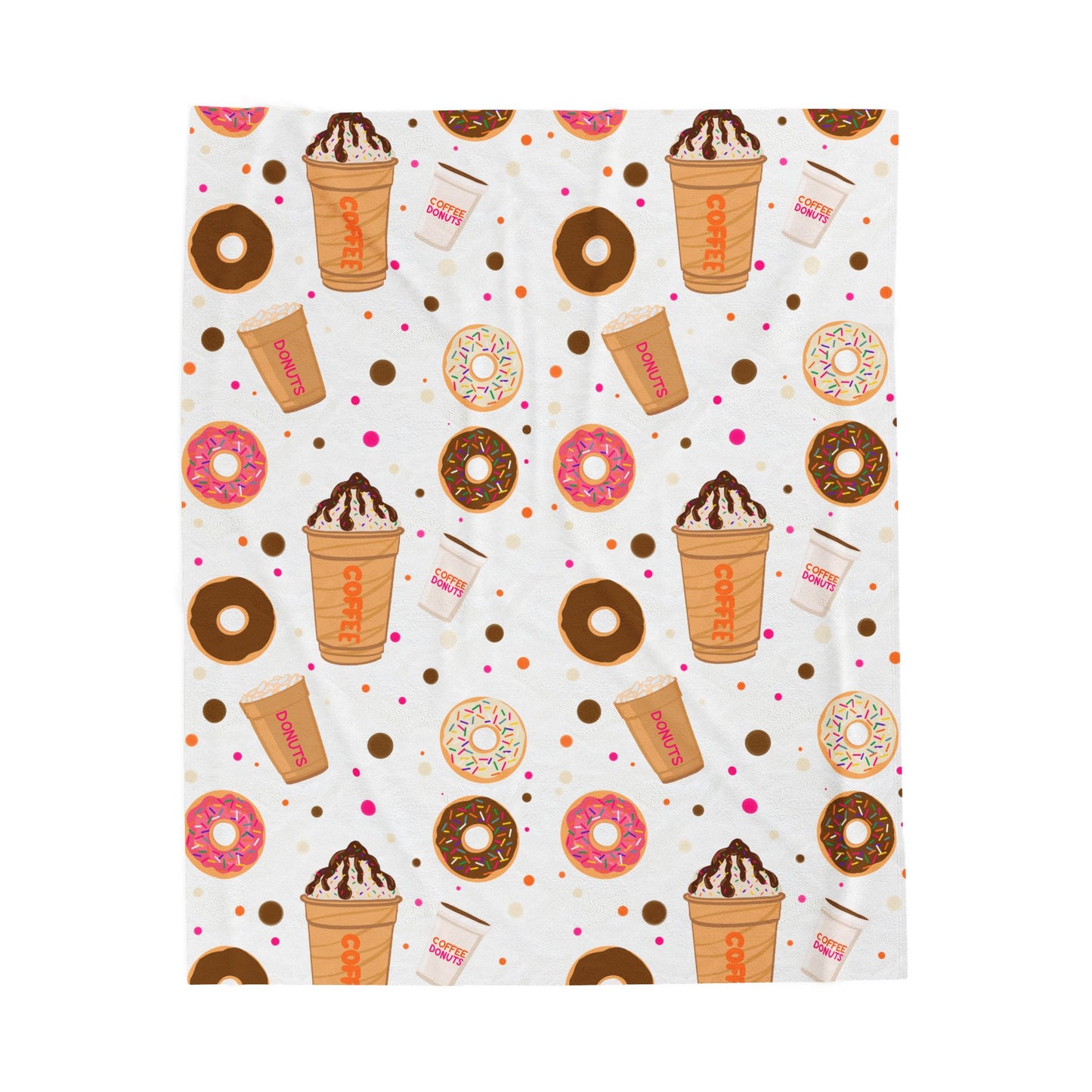 Velveteen Plush Blanket, Dunkin Lovers Dream Throw, Personalize.