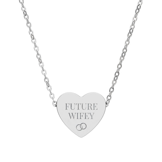 Future Wifey Necklace | Engraved Heart Necklace