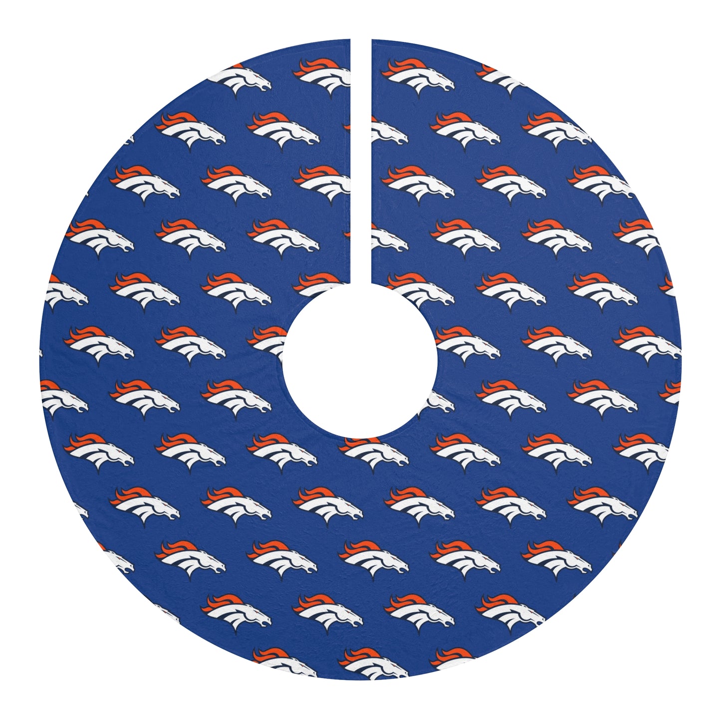 Denver Broncos Logo Christmas Tree Skirt