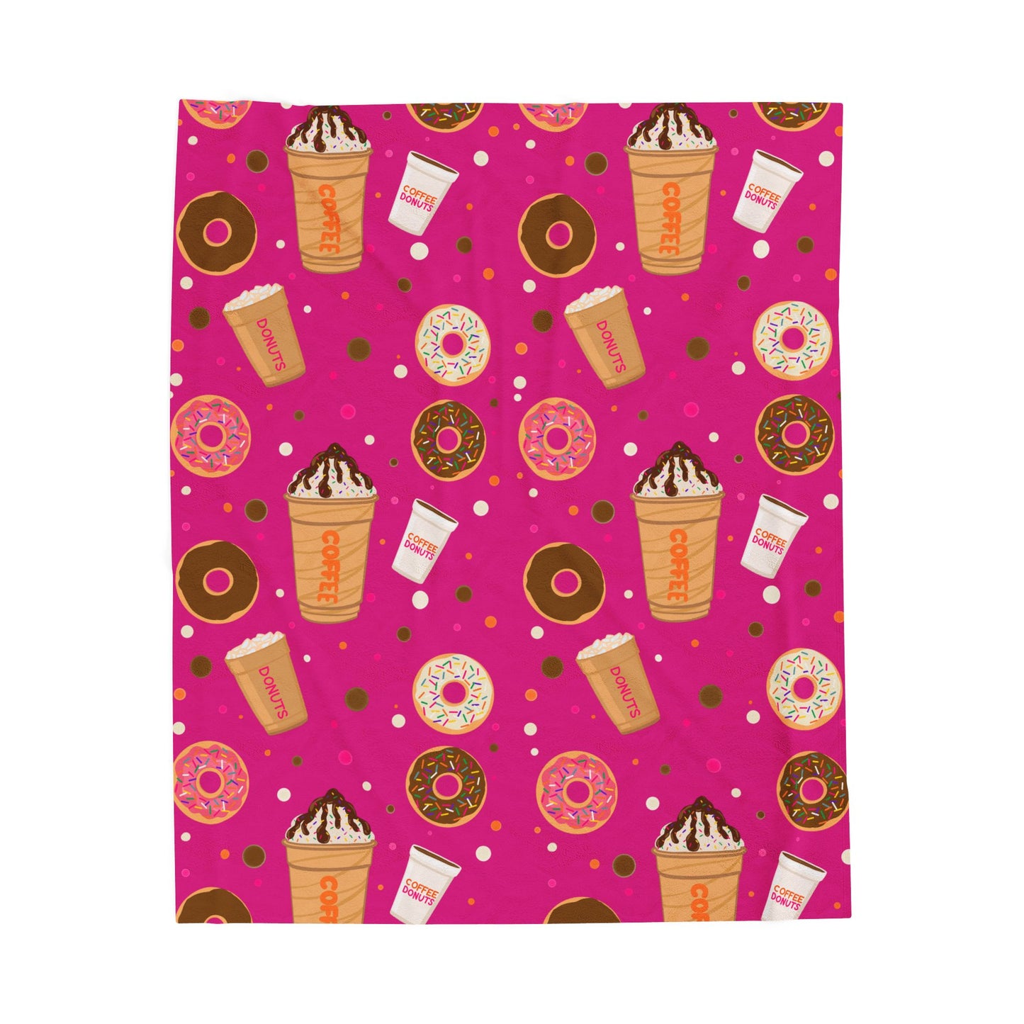 Velveteen Plush Blanket, Dunkin Lovers Dream Throw, Personalize.